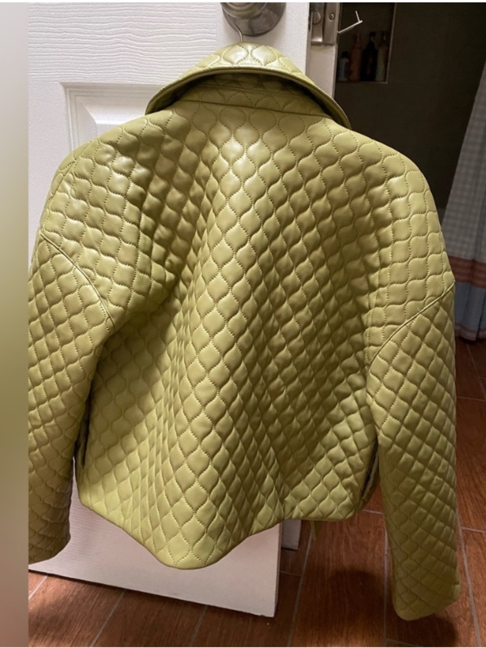 RARE Greylin quilted vegan leather green jacket NWT - Picture 4 of 5